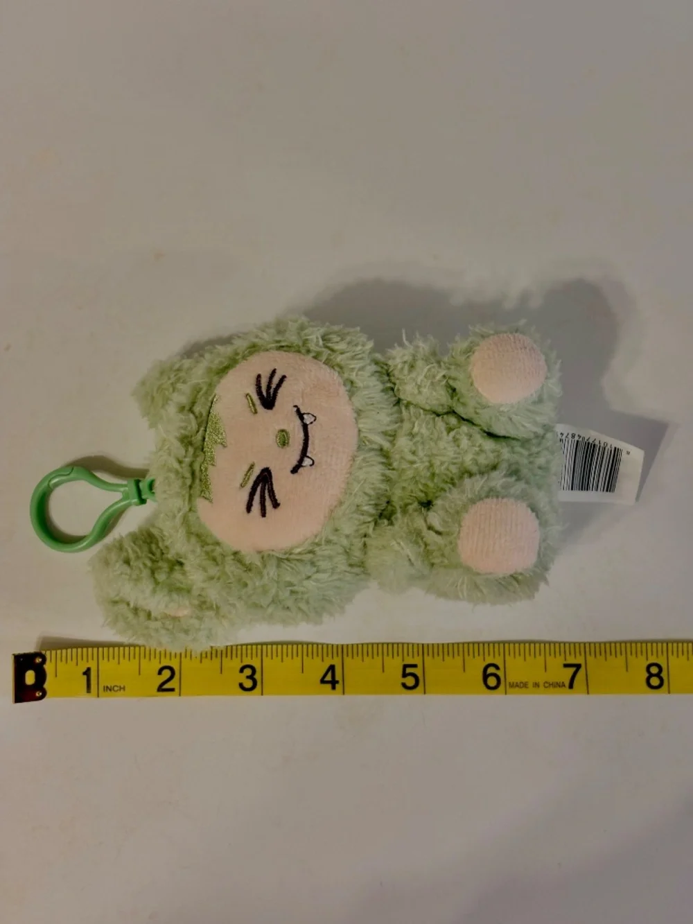 LaBabies Plush Keychain Clip Bag Charm Green Sherpa Doll Kawaii Macaron Lulu